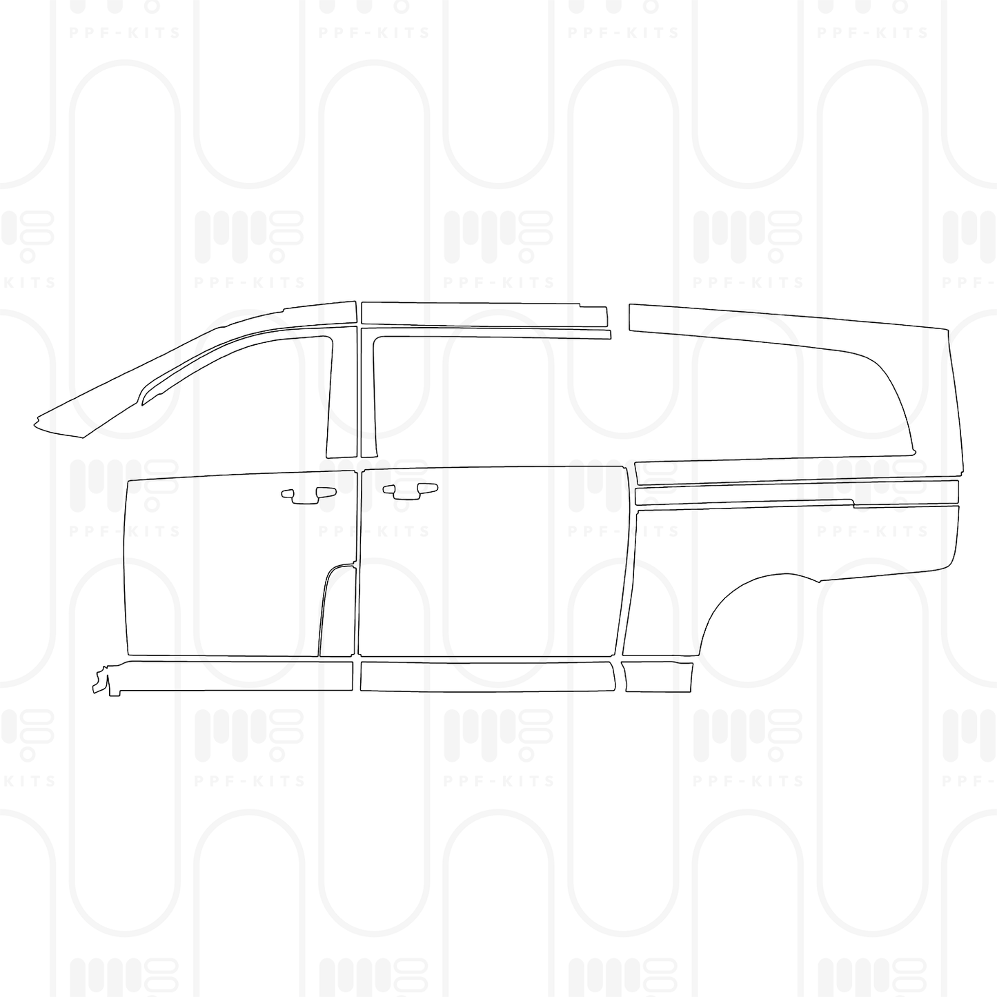 Voorgesneden PPF Mercedes-Benz V Class (Europe) Extra Long AMG Line 2026