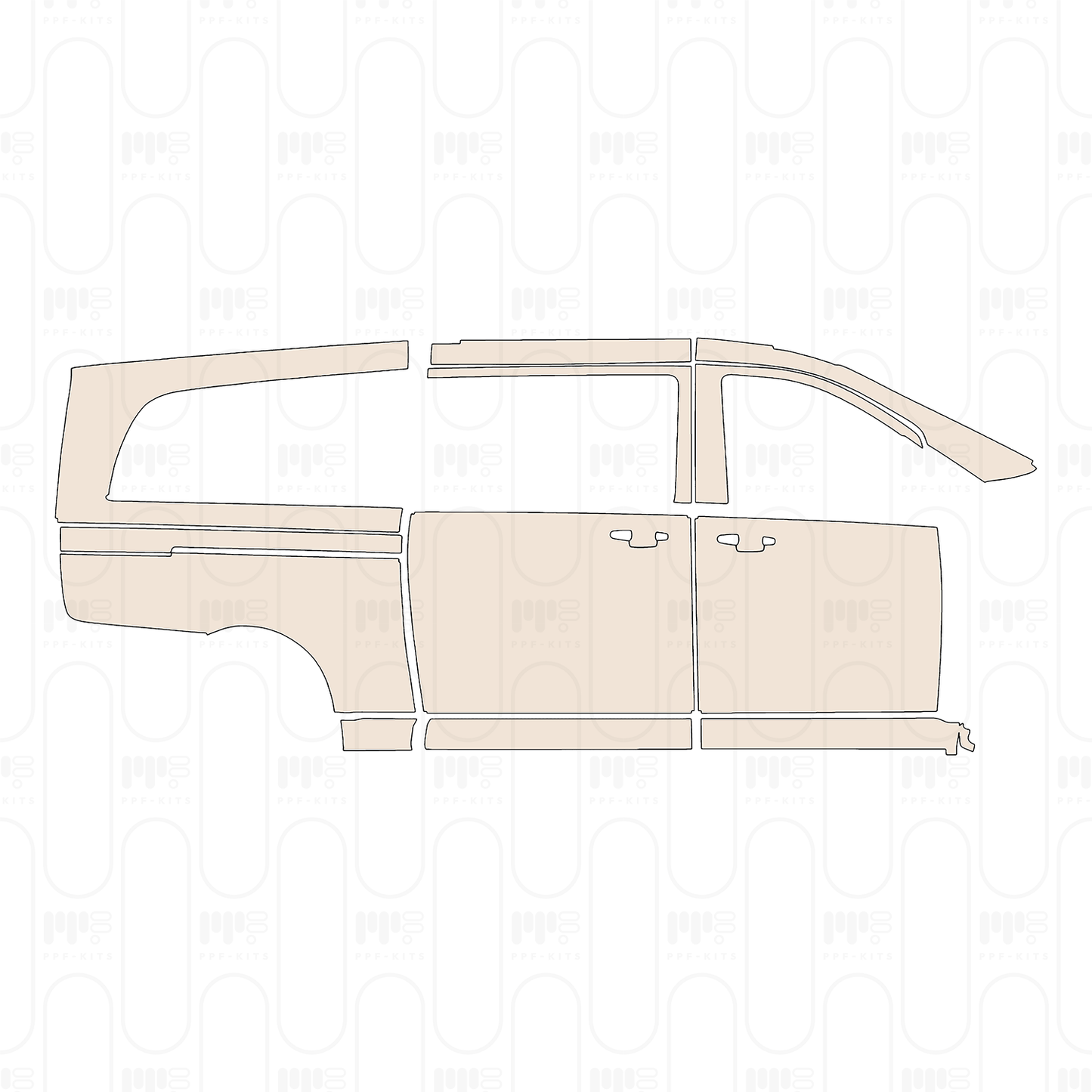 Voorgesneden PPF Mercedes-Benz V Class Extended Wheelbase Base 2026