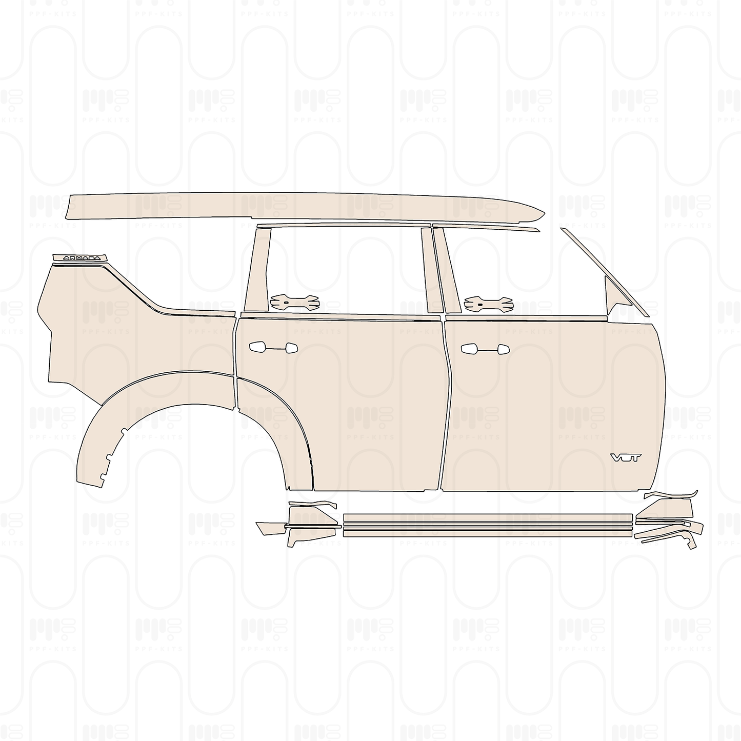 Voorgesneden PPF Nissan Armada (US) Nismo 2025