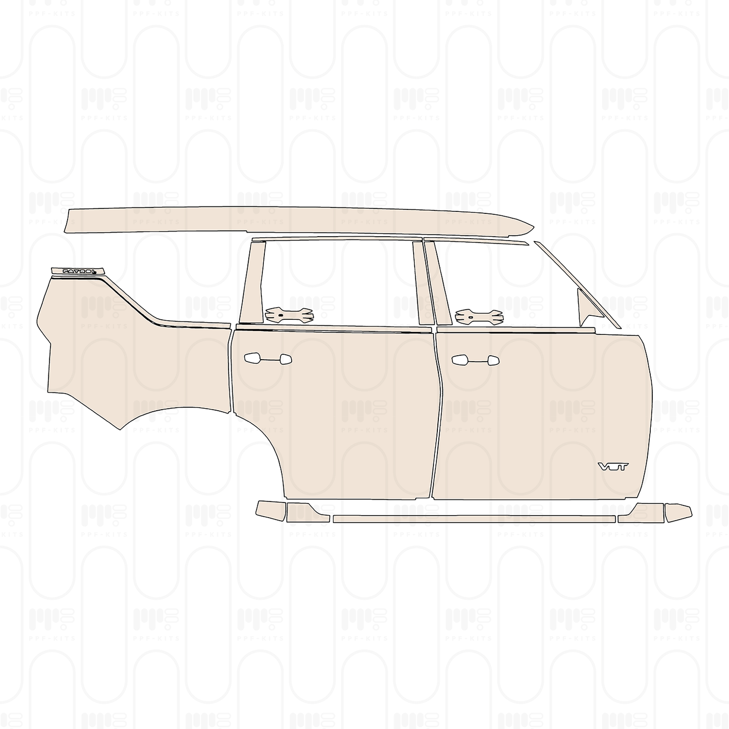 Voorgesneden PPF Nissan Patrol (ME) LE T1 2025