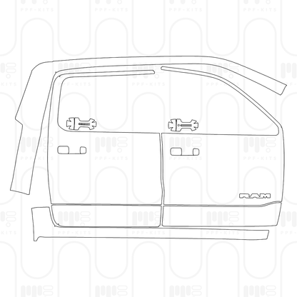 Voorgesneden PPF RAM Trucks 1500 Crew Cab Limited Longhorn 2025