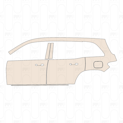 (left) Door+Side Skirt+Rear Fender with Charging Port