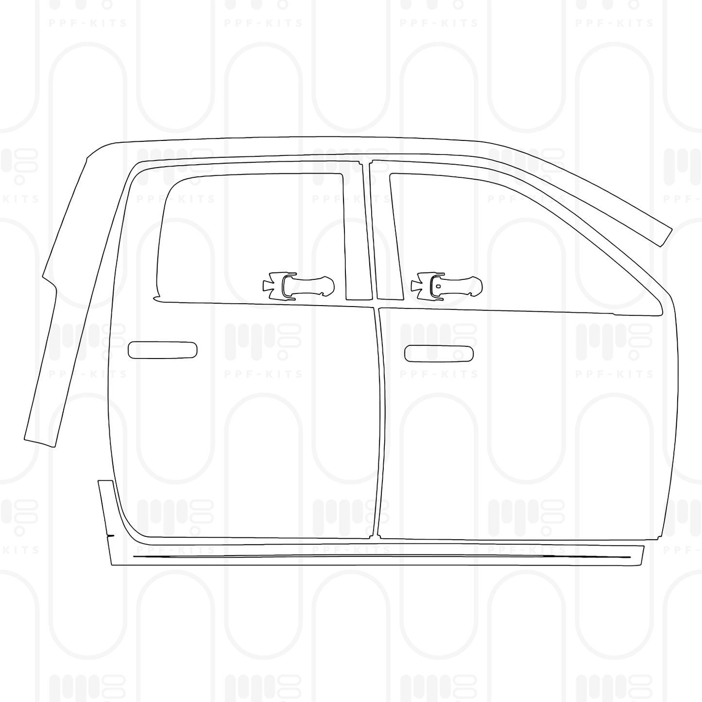 Voorgesneden PPF RAM Trucks 2500 Crew Cab Laramie 2026