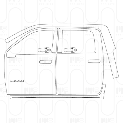 Voorgesneden PPF RAM Trucks 2500 Crew Cab Laramie 2026