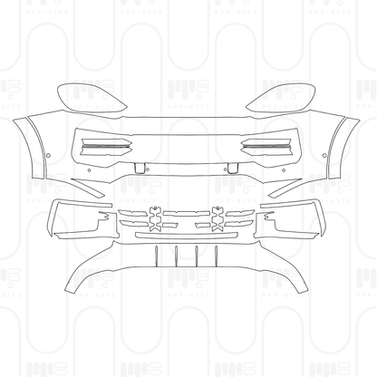 Voorgesneden PPF Porsche Cayenne Coupe Cayenne Turbo E-Hybrid Coupe with GT Package 2026