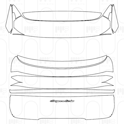 Voorgesneden PPF Porsche Cayenne Coupe Cayenne Turbo E-Hybrid Coupe with GT Package 2026