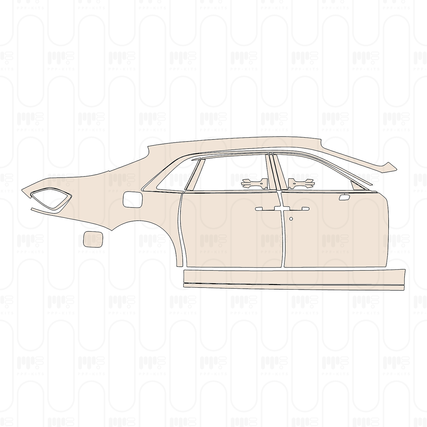 Voorgesneden PPF Rolls-Royce Ghost Extended Wheelbase 2025