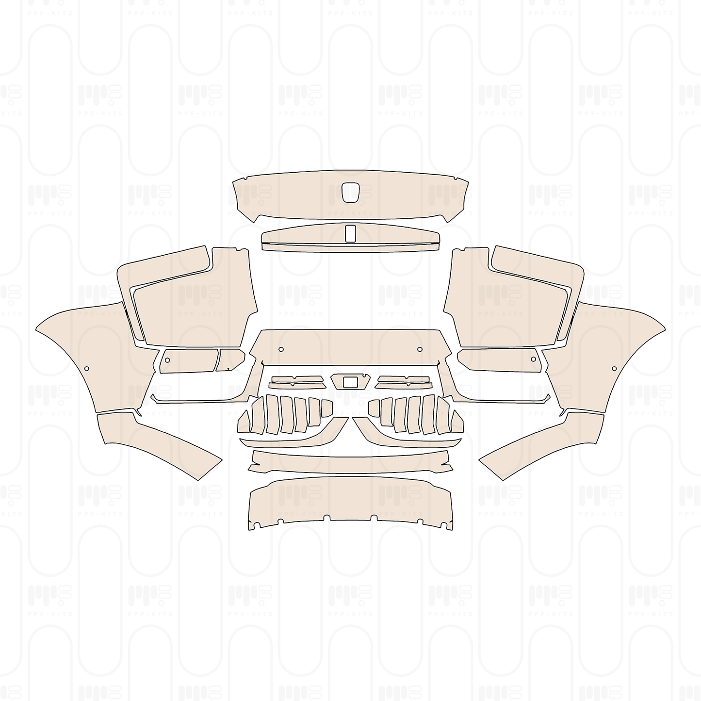 Voorgesneden PPF Rolls-Royce Cullinan Series II Black Badge 2025