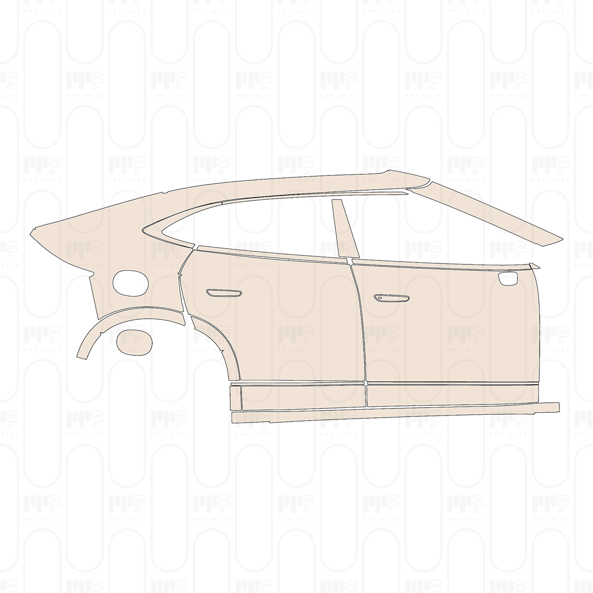 (right) Door+Rear Fender+Side Skirt
