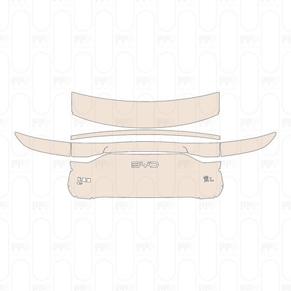 Trunk Lid without Spoiler, with "BYD" & "BYD" & "EV" & "Song L" Emblems