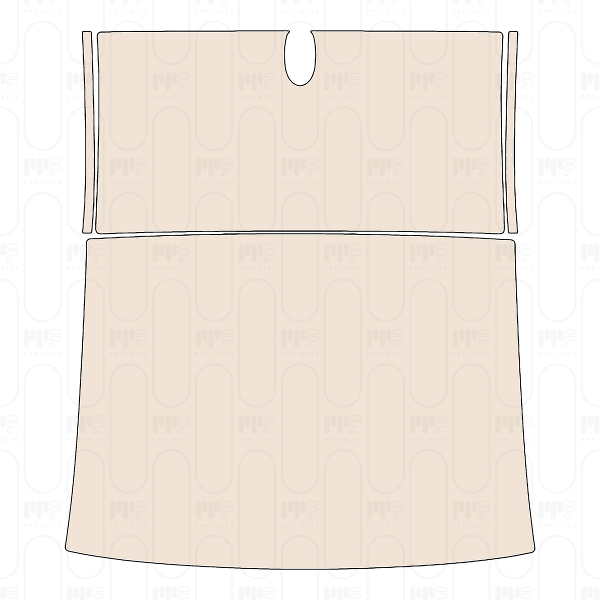 Roof with atenna cut