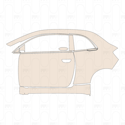 (left) Door+Side Skirt+Rear Fender