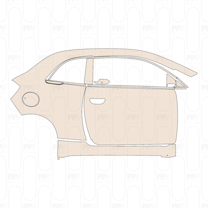 (right) Door+Side Skirt+Rear Fender