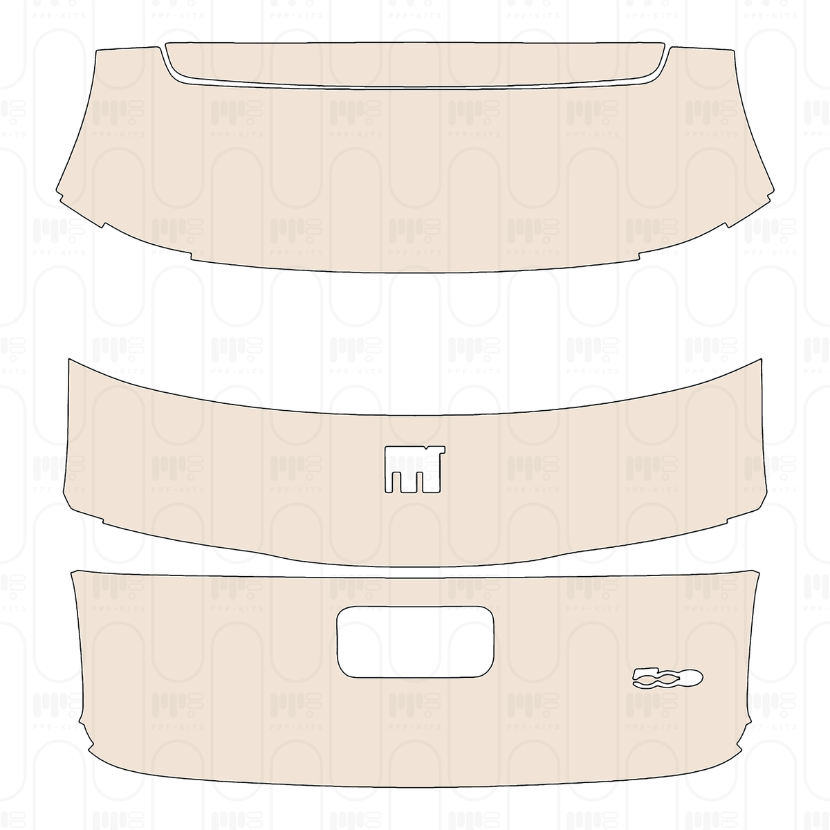 Trunk Lid with "FIAT" & "500" Emblems