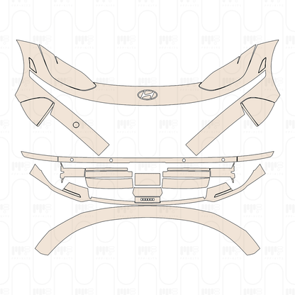 Bumper+Headlamp with 4 PDC (Parking Sensors)