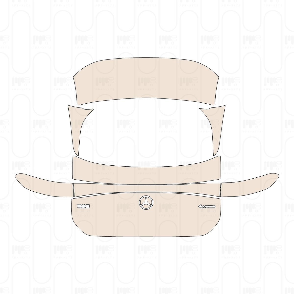 Trunk Lid with "EQS" & "4MATIC" Emblems