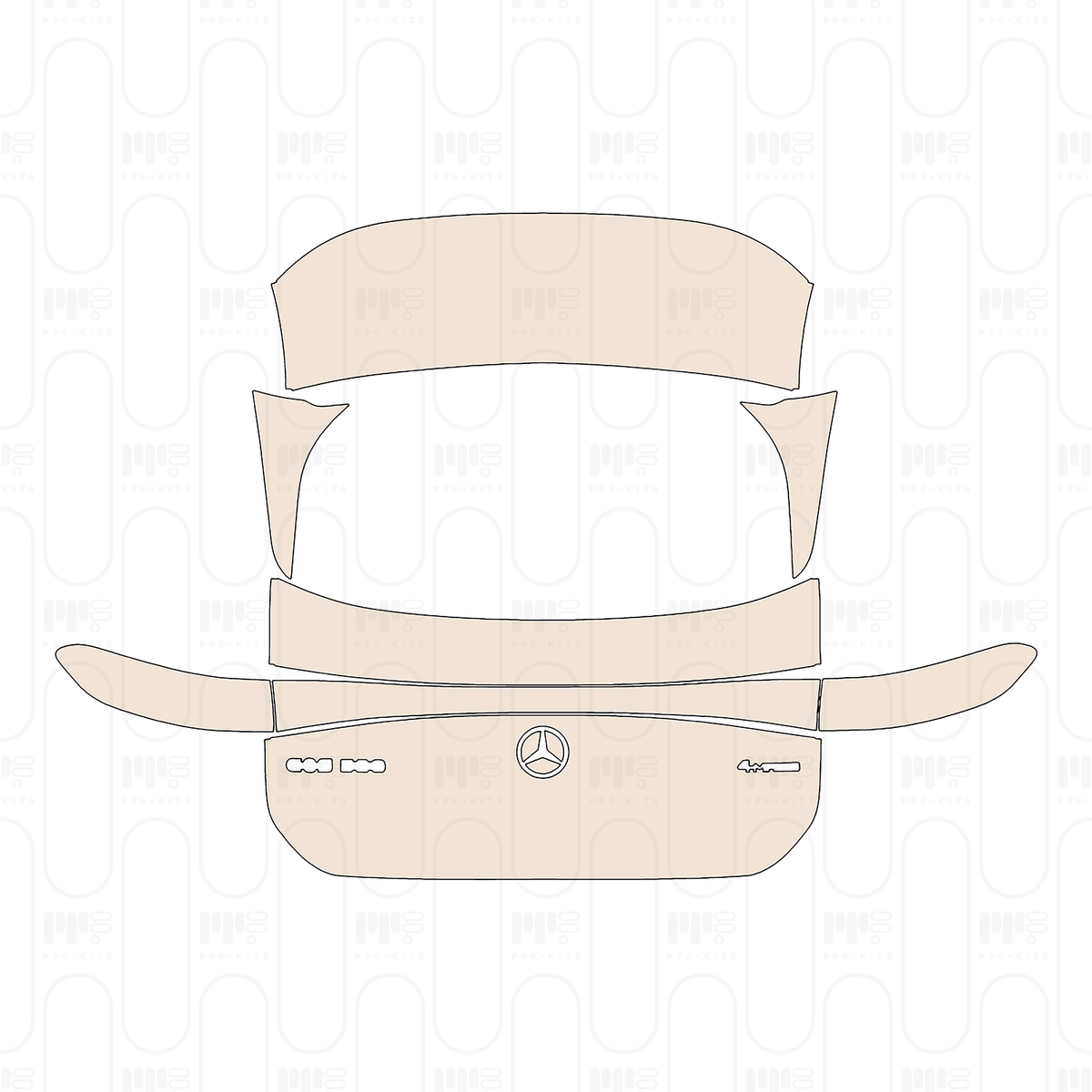 Trunk Lid with "EQS580" & "4MATIC" Emblems