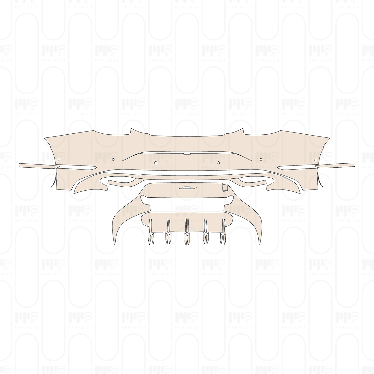 Rear Bumper with 6 PDC (Parking Sensors)