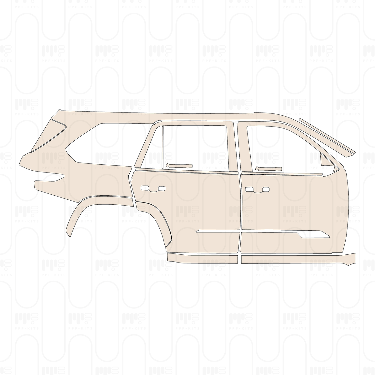 (right) Door+Side Skirt+Rear Fender