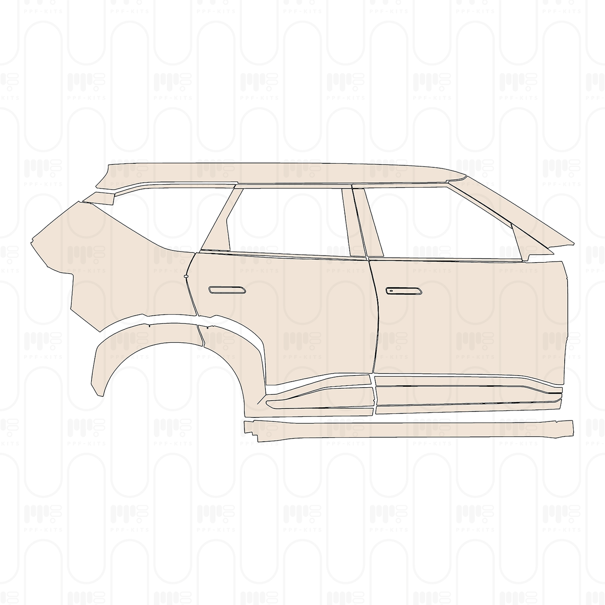 (right) Door+Rear Fender+Side Skirt