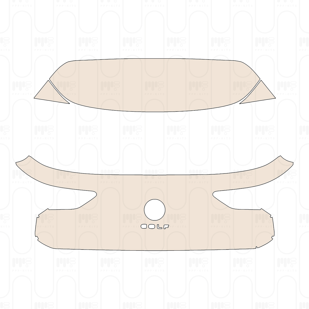 Trunk Lid with "GOLF" Emblem