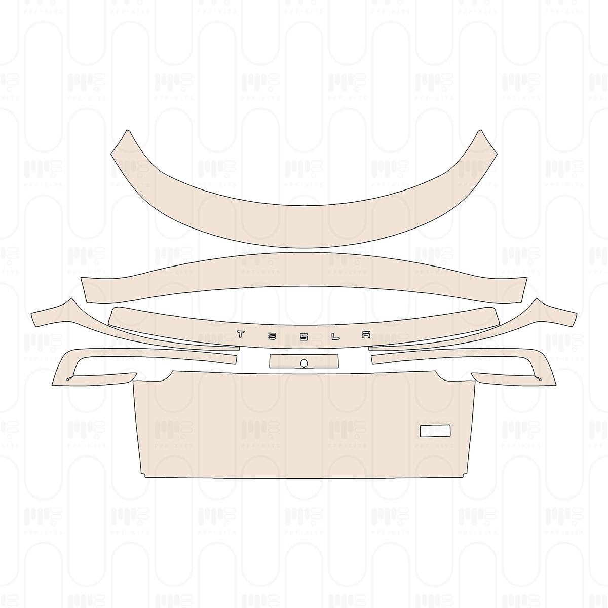 Trunk Lid with "TESLA" & "Launch Series" Emblems