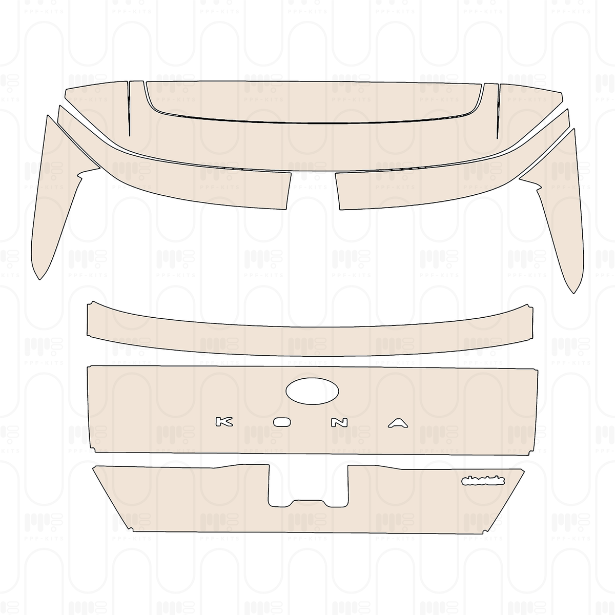 Trunk Lid with "KONA" & "Electric" Emblems