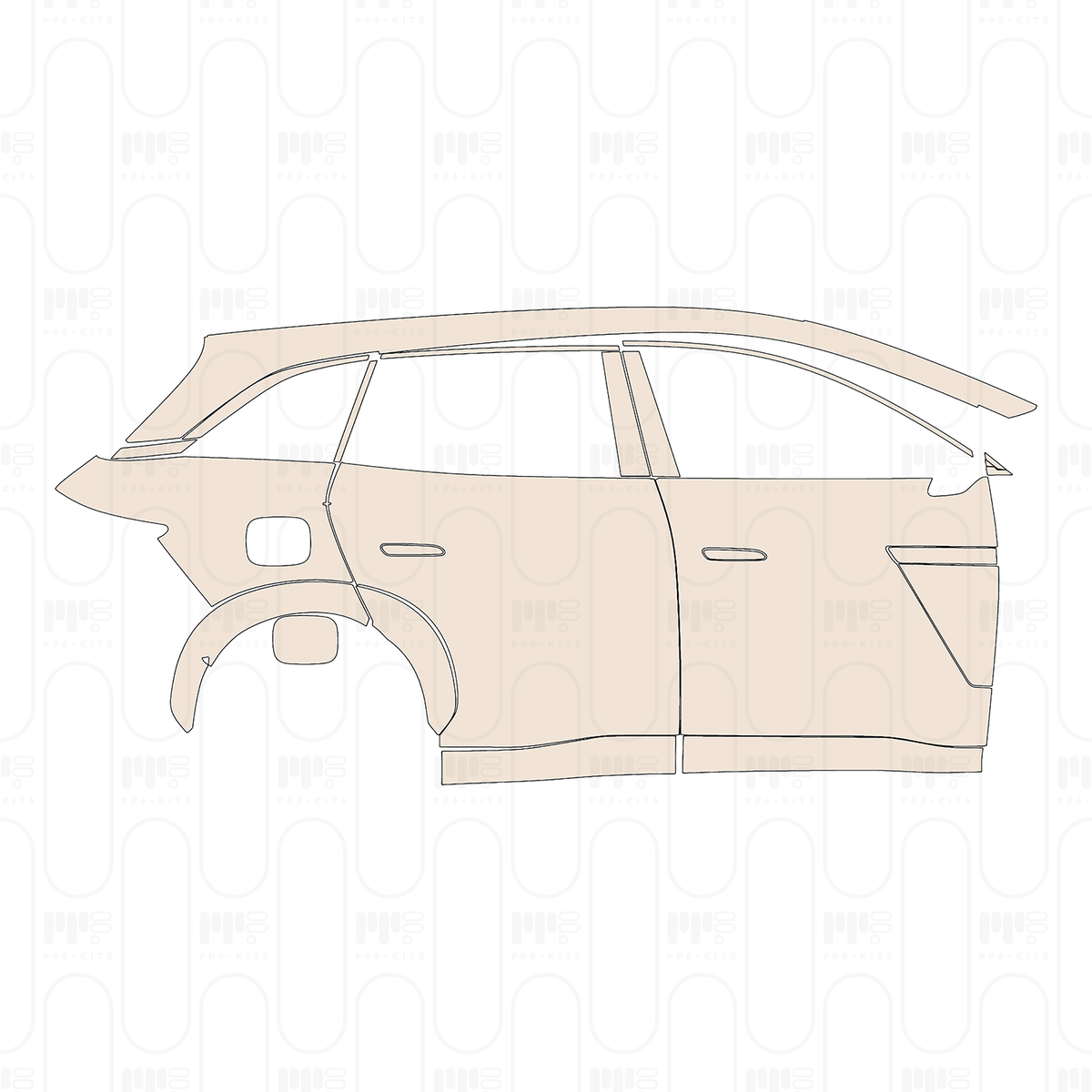 (right) Door+Rear Fender+Side Skirt