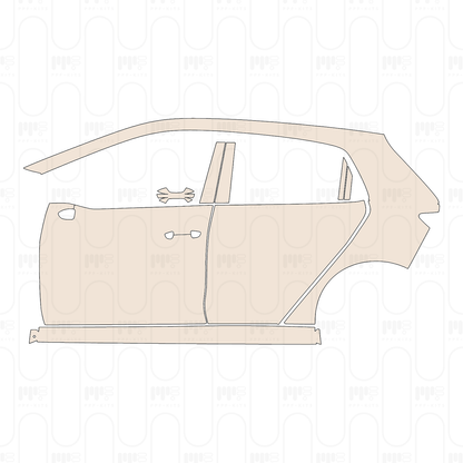(left) Door+Side Skirt+Rear Fender