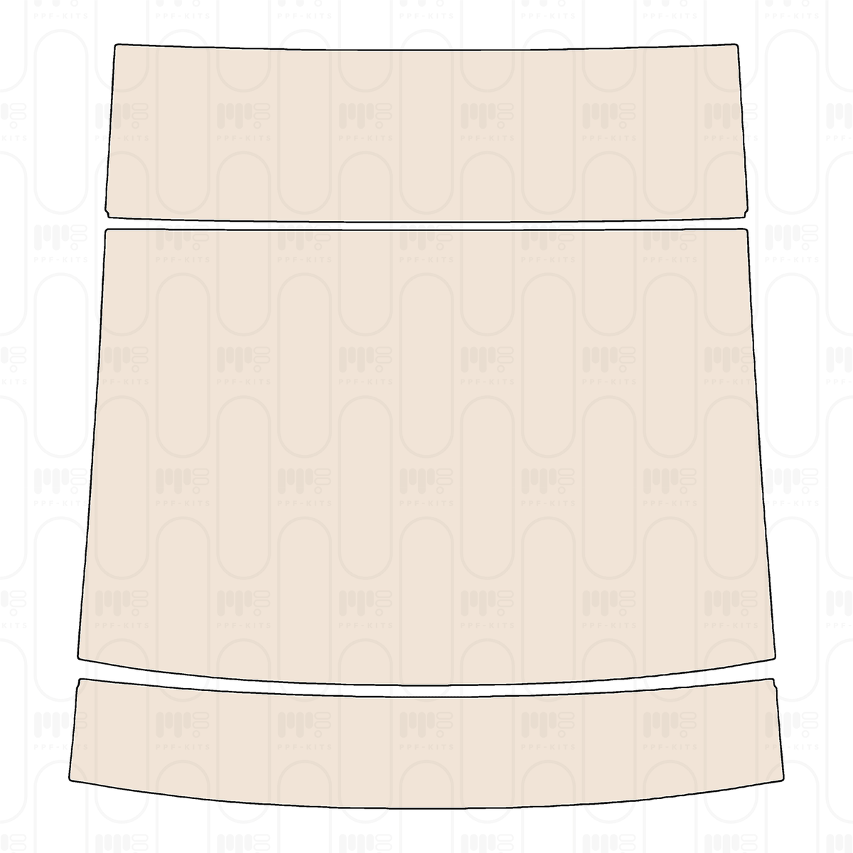 Roof with sunroof, with wrapped
