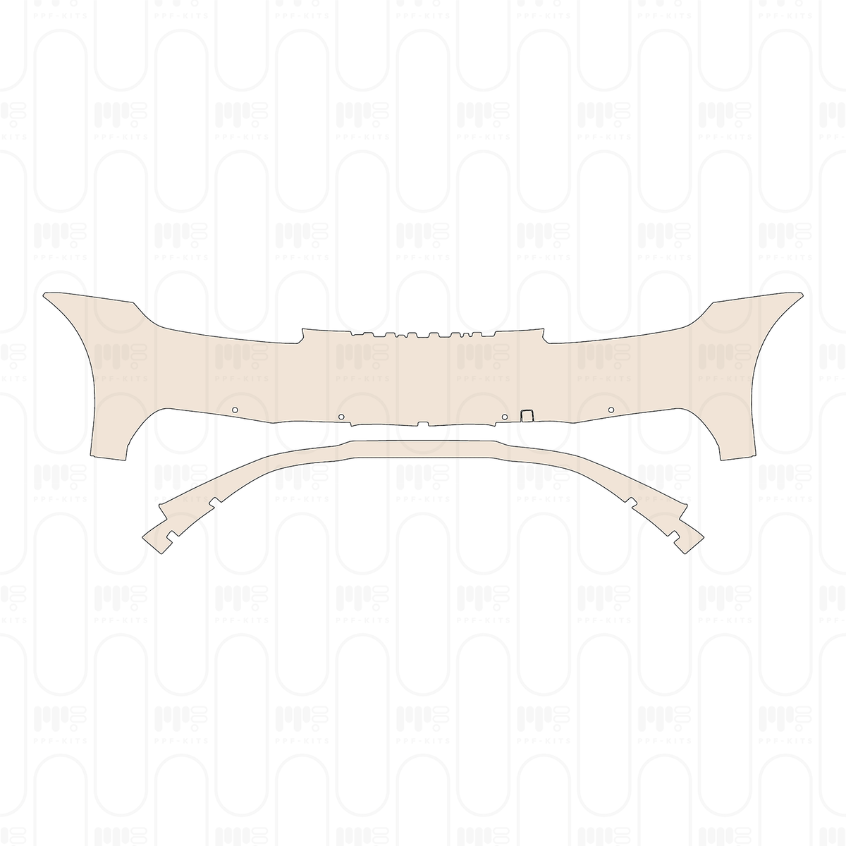 Rear Bumper suitable for Europe, without Model Emblem