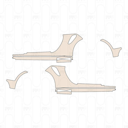 Rocker Panel the bottom edge of rear Fender dosen't cover the coarse-grained surface