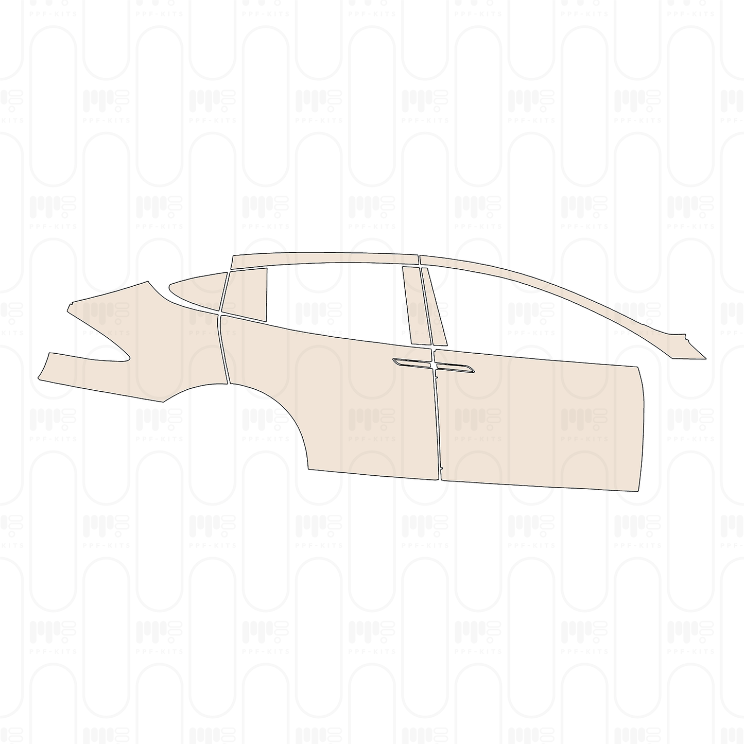 Voorgesneden PPF Tesla Model X Plaid 2025