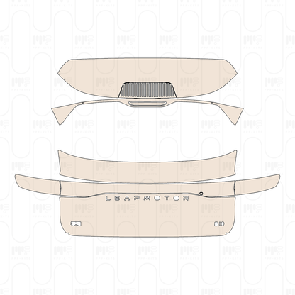 Trunk Lid without shark fin, with "LEAPMOTOR" & "B10" Emblems