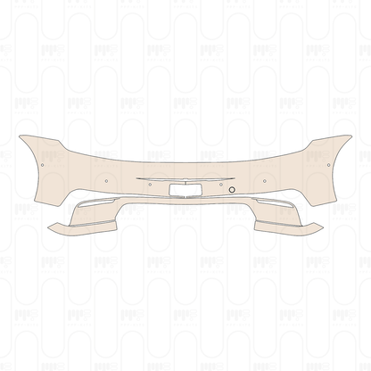 Rear Bumper without Emblem, with 6 PDC (Parking Sensors)