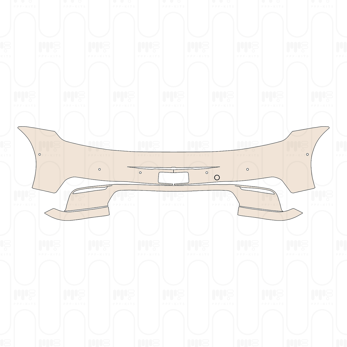 Rear Bumper with SportDesign Package, without Emblem, with 6 PDC (Parking Sensors)