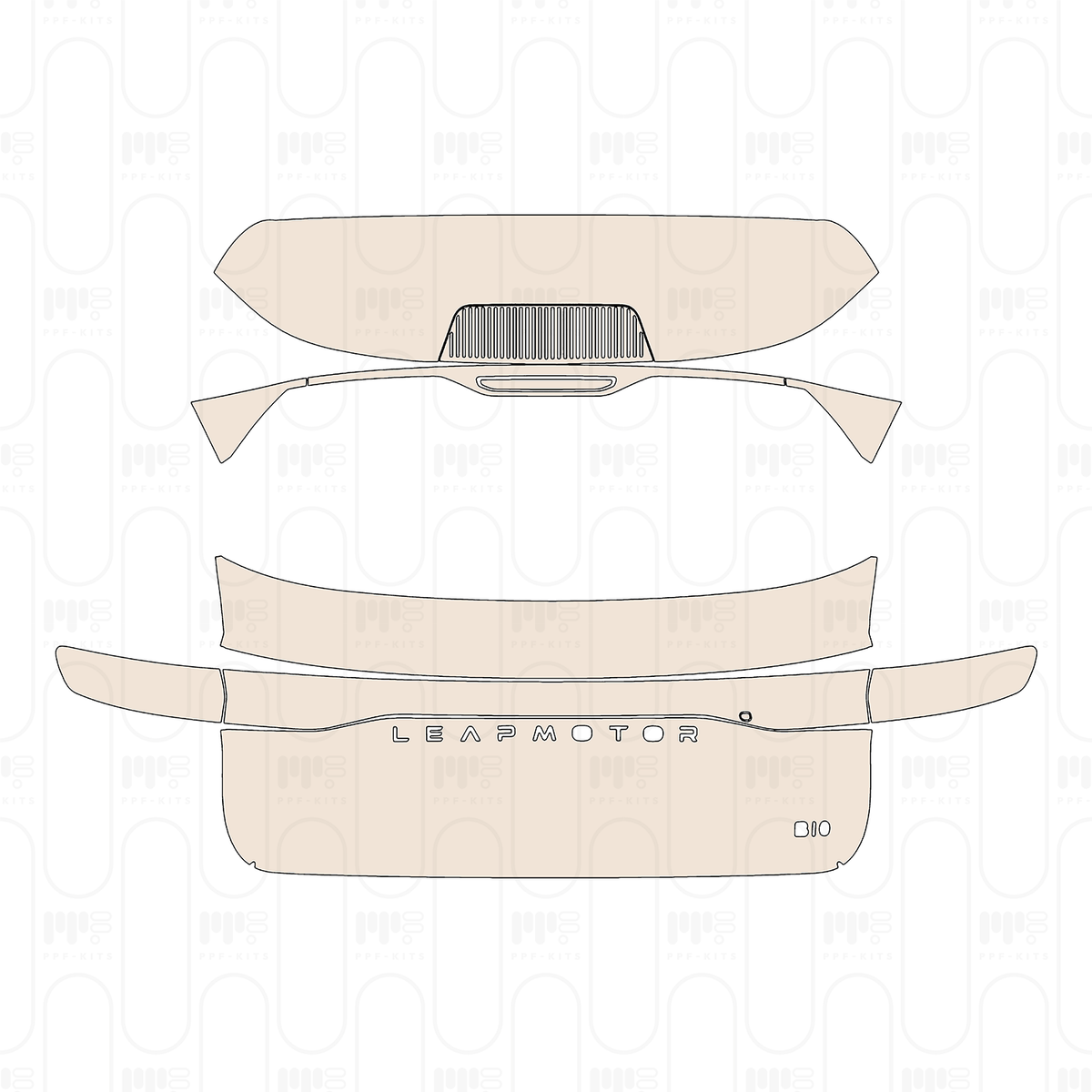 Trunk Lid with "LEAPMOTOR" & "B10" Emblems