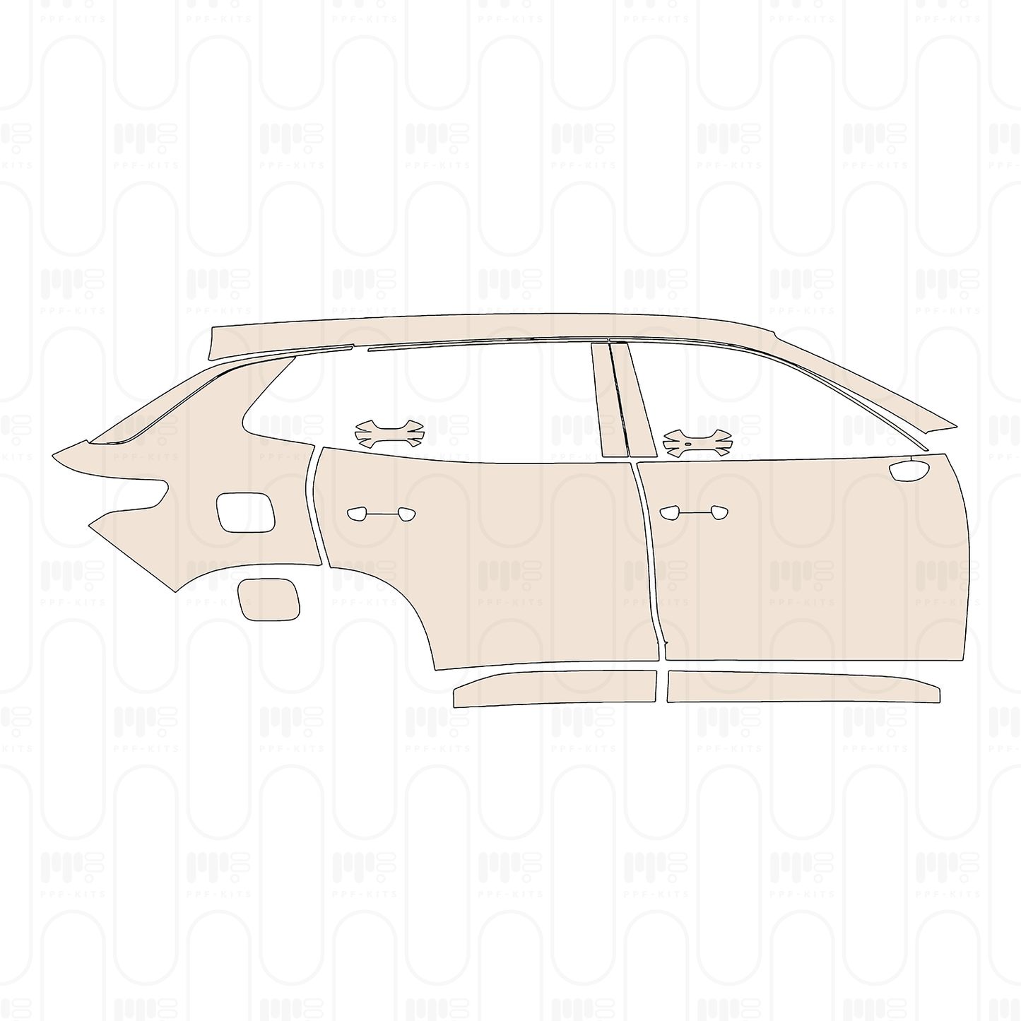Voorgesneden PPF Volkswagen Tayron L (CN) Base 2025