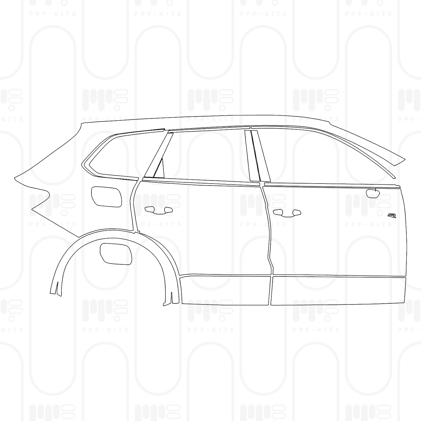 Voorgesneden PPF Volkswagen Touareg R 2025