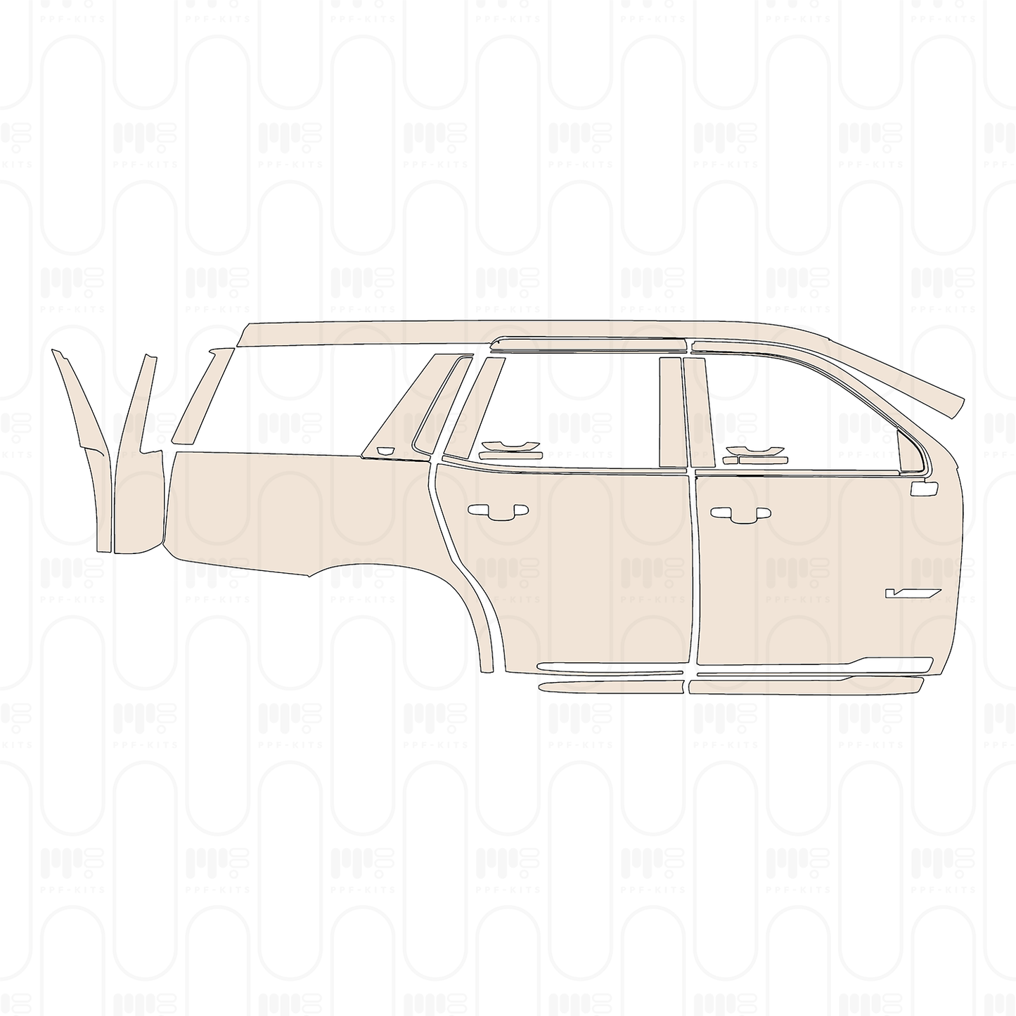 Voorgesneden PPF Cadillac Escalade-V Standard Wheelbase 2026
