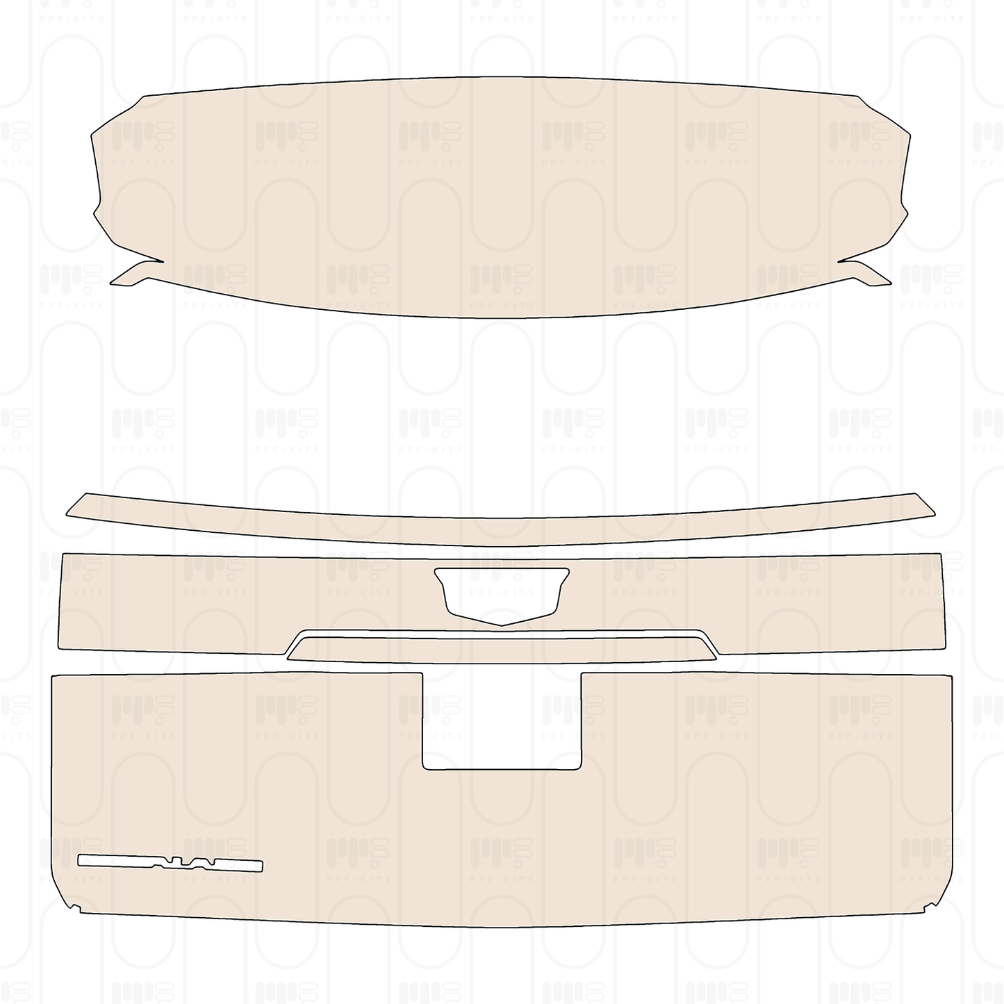 Voorgesneden PPF Cadillac Escalade Standard Wheelbase Sport 2026