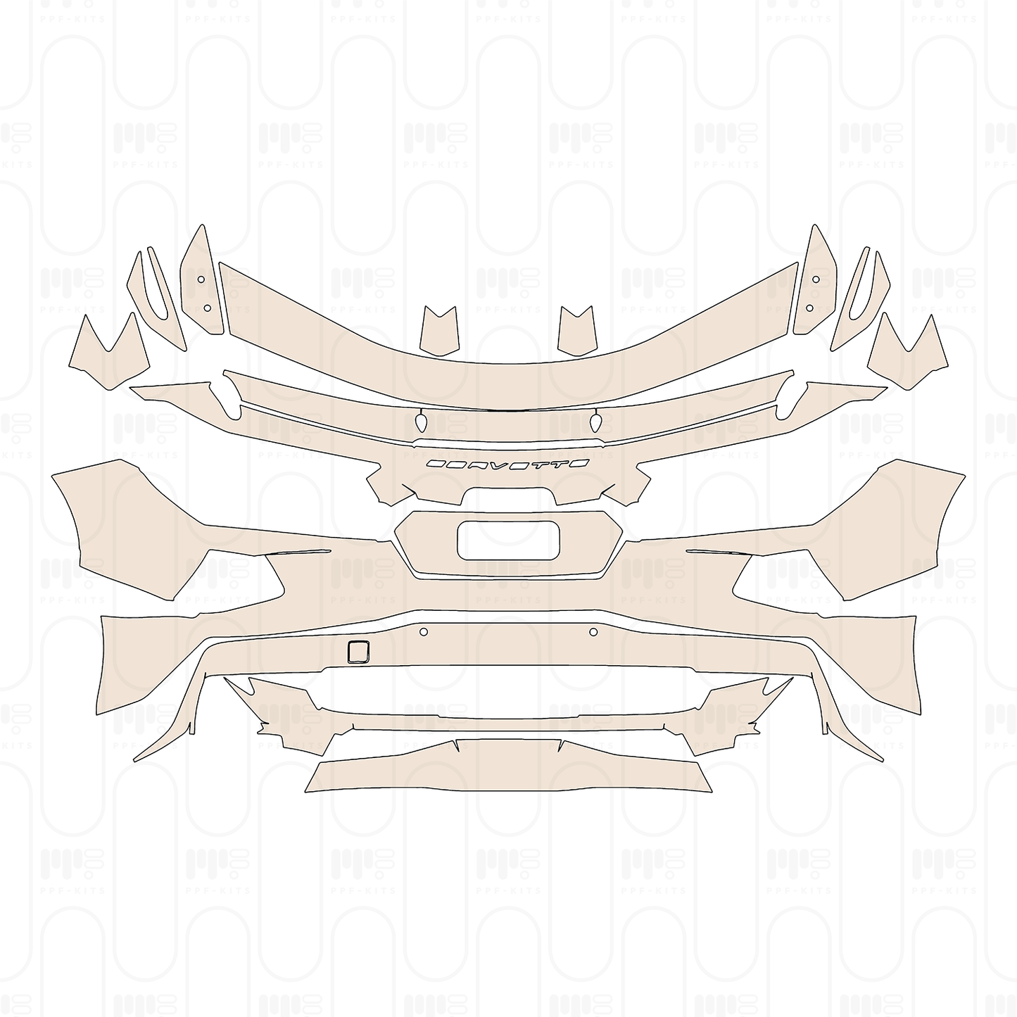Voorgesneden PPF Chevrolet Corvette Stingray Convertible 2026
