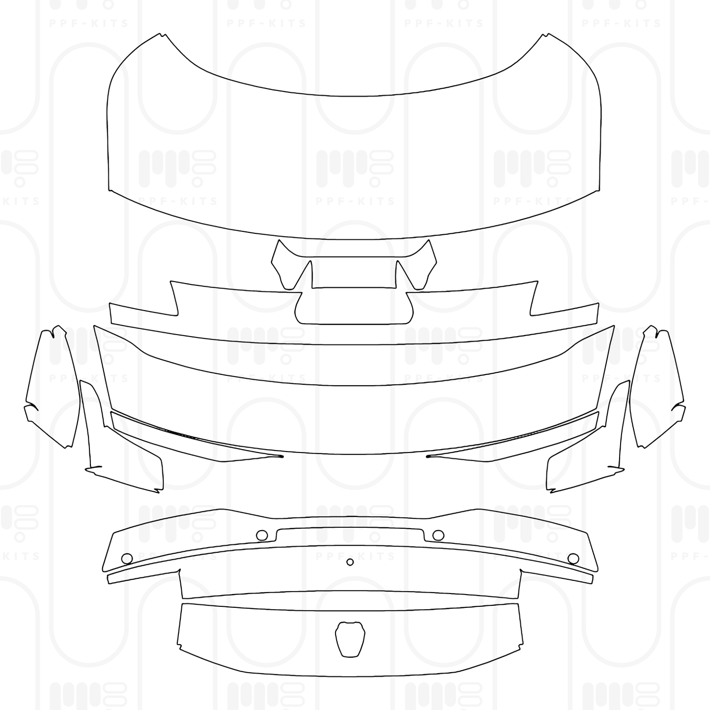 Voorgesneden PPF Ford Mustang Fastback Dark Horse Premium 2026