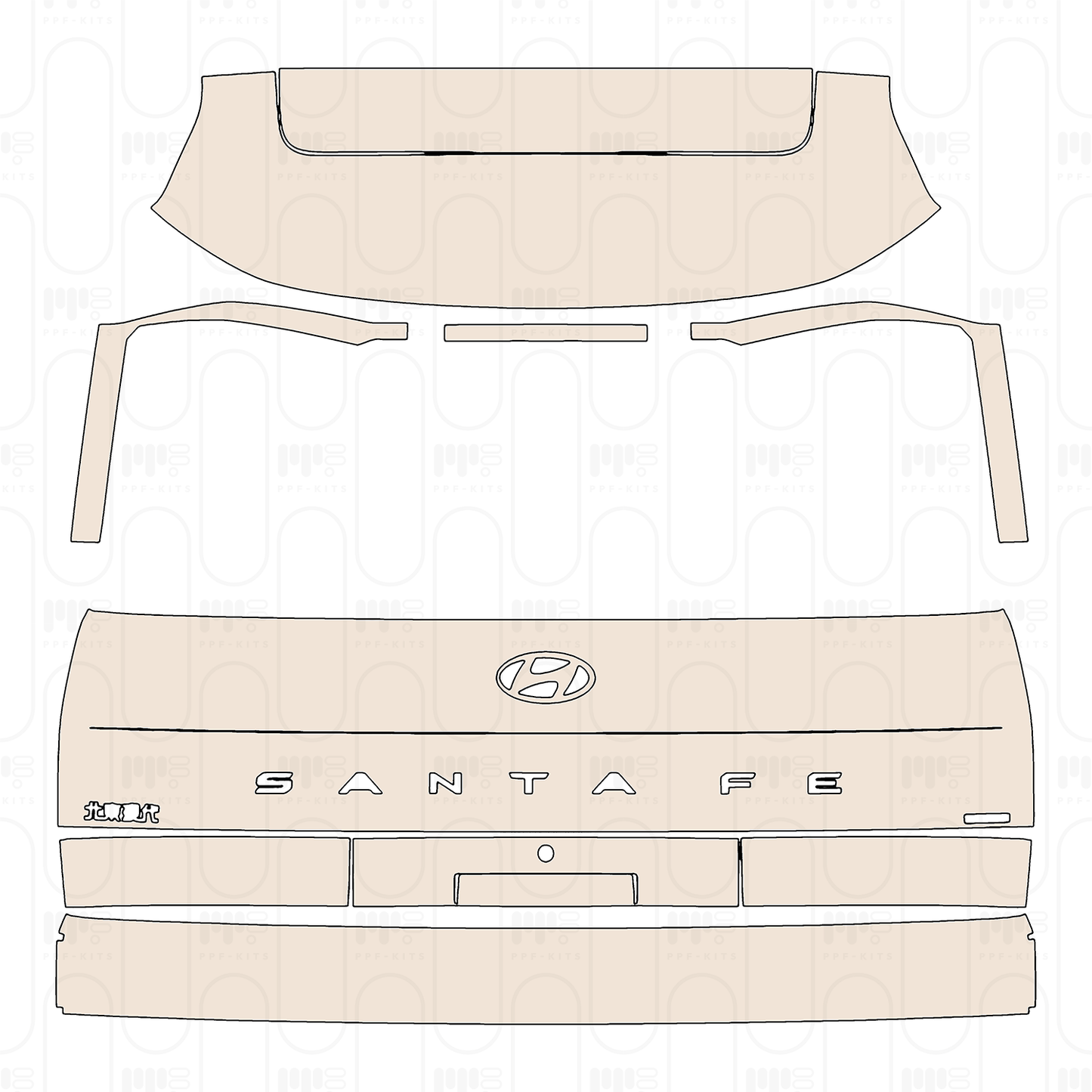 Voorgesneden PPF Hyundai Santa Fe (CN) 2026