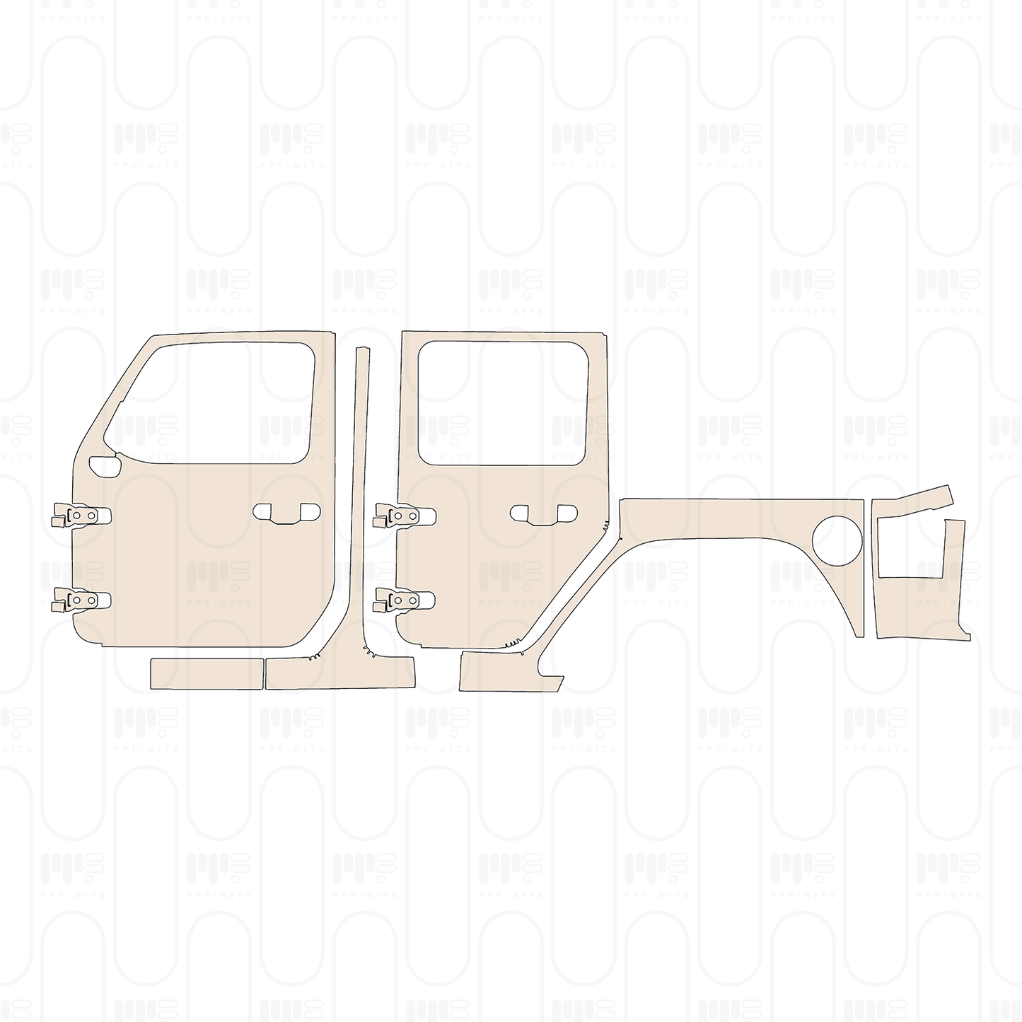 Voorgesneden PPF JEEP Wrangler 4 Door Rubicon 2026
