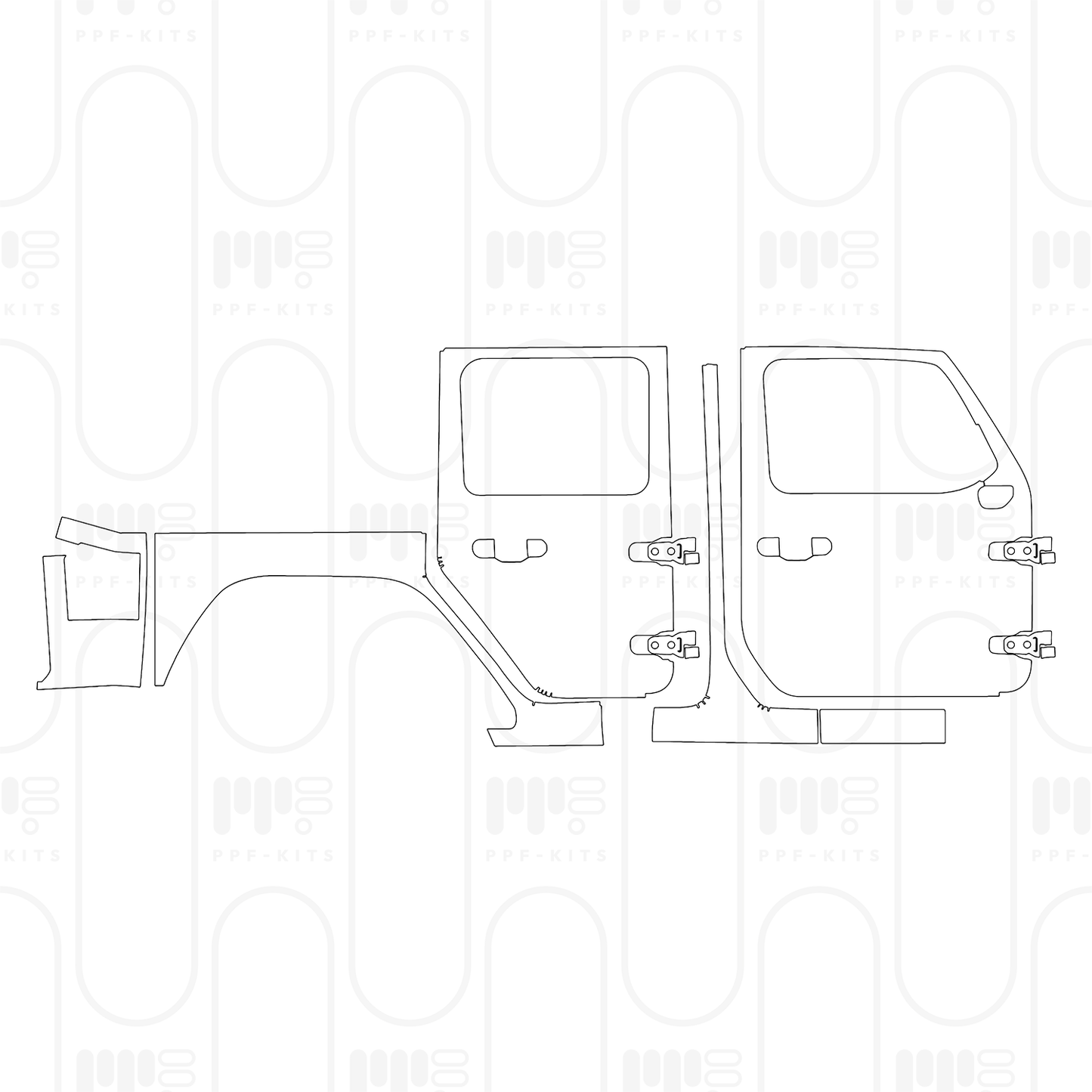 Voorgesneden PPF JEEP Wrangler 4 Door Sport 2026