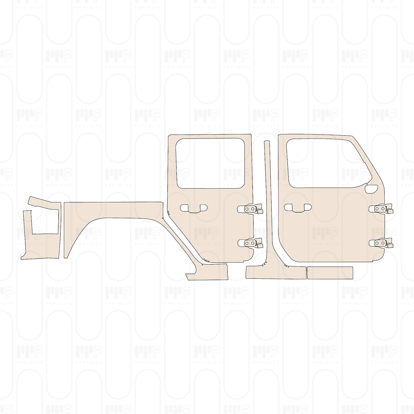 Voorgesneden PPF JEEP Wrangler 4 Door Rubicon 2026