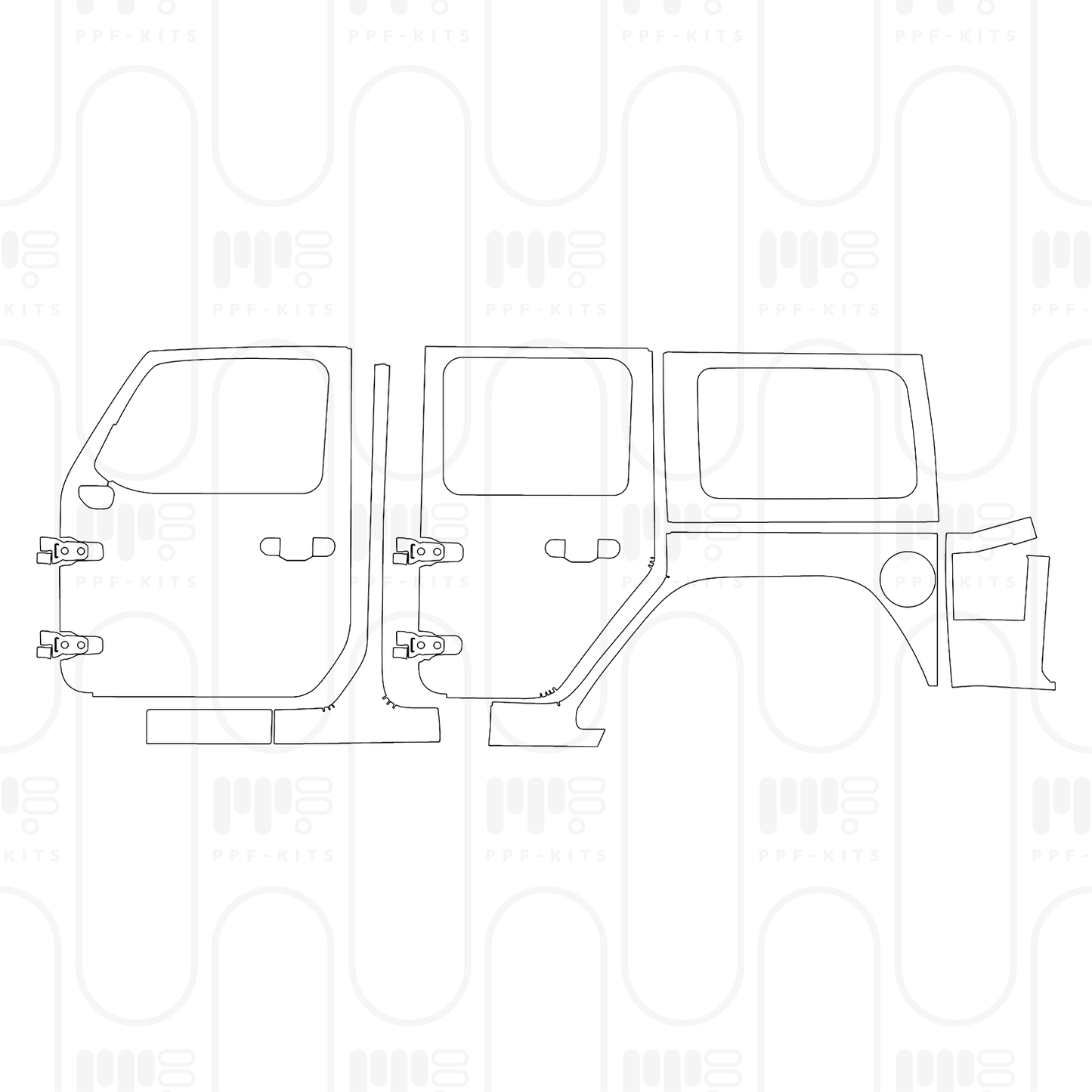 Voorgesneden PPF JEEP Wrangler 4 Door Sport 2026