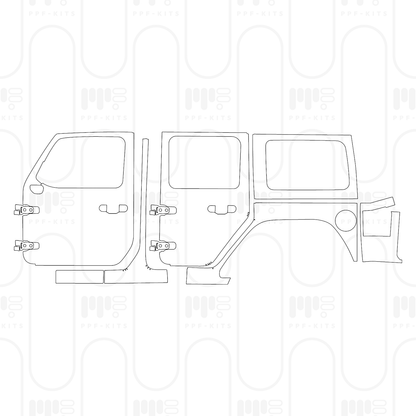 Voorgesneden PPF JEEP Wrangler 4 Door Sport 2026