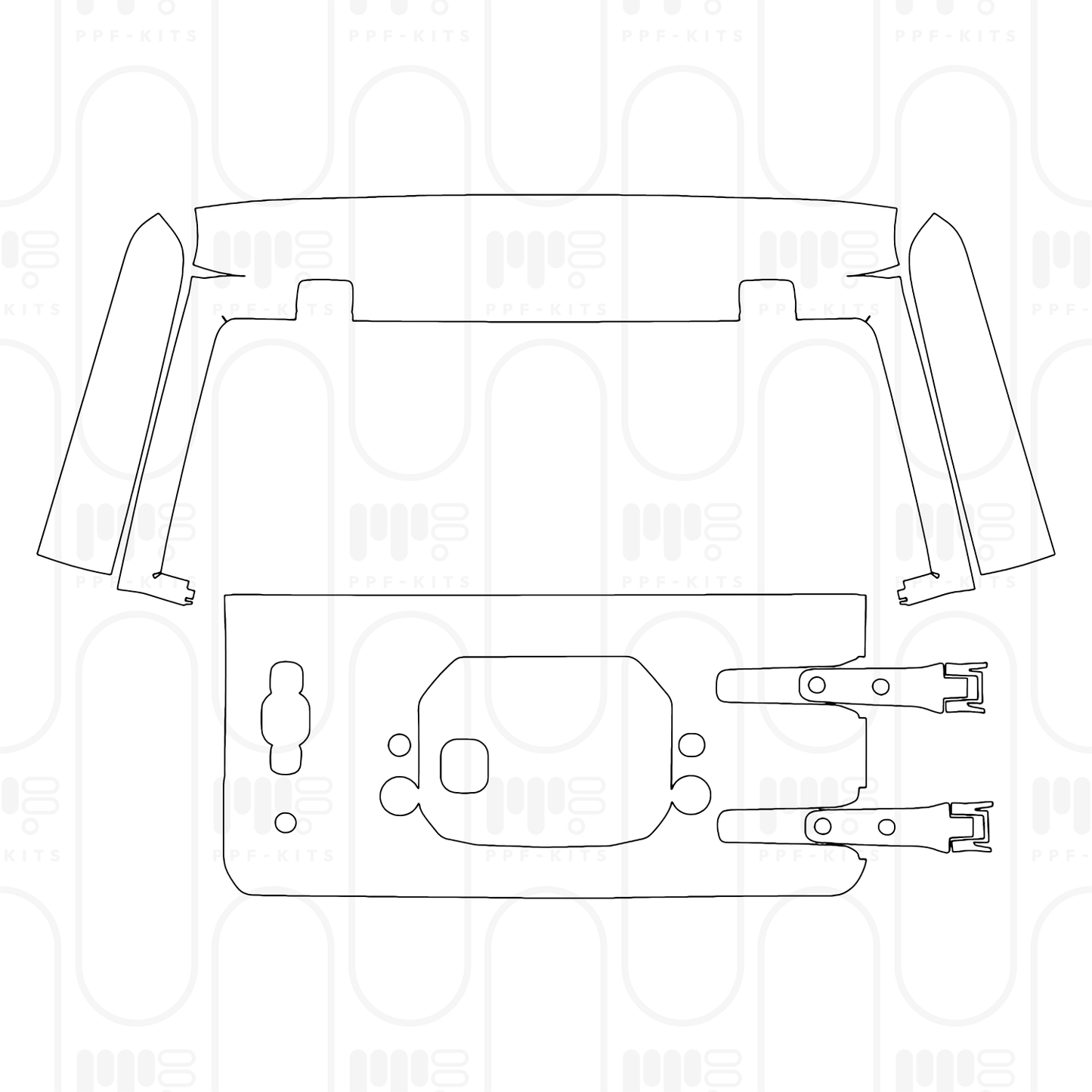 Voorgesneden PPF JEEP Wrangler 4 Door Sport 2026